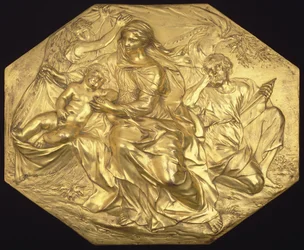 Die Rast auf der Flucht nach Ägypten, Relief, ca. 1635-40